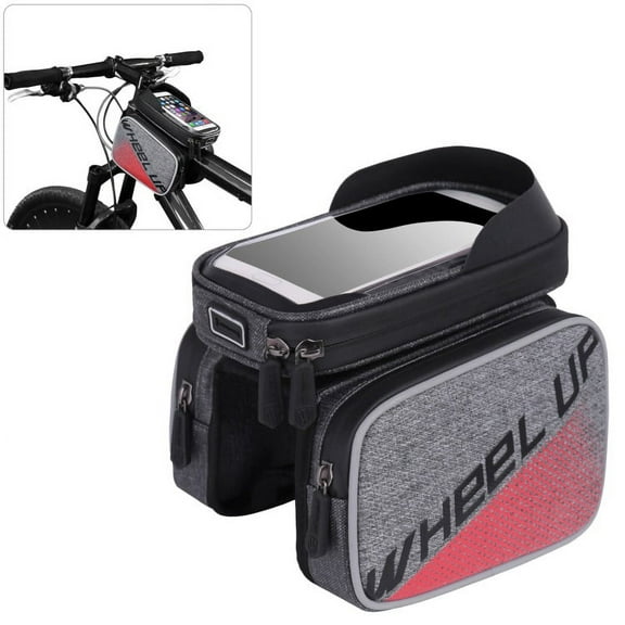 GSA Bike Waterproof Front Tube Nylon Reflective Bag 6" Touch Screen Phone Case