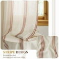 thumbnail image 6 of NICETOWN Striped Linen Curtains 84 inches Long for Living Room, Back Tab Semi Sheer Light Filtering farmhouse curtains for Bedroom, Terracotta, 52"x84", 2 Panels, 6 of 8