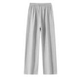 thumbnail image 7 of Baggy Sweatpants for Men Solid Color Straight Leg Sports Breathable Track Pants Elastic Waist Drawstring with Pockets Joggers Trousers, 7 of 7