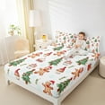 thumbnail image 4 of Manfei Cartoon Christmas Tree Twin Sheet Sets for Kids, Gingerbread Man Twin Fitted Sheet, Dreamy Fairy Tale Flat Sheet, Luxury Bedroom Decor, 3 Pieces, 4 of 7