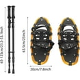 thumbnail image 5 of 25 Inch Snowshoes with Adjuatable Trekking Poles Bundle, Carry Bag Light Weight Aluminum Walking Hiking Poles Durable All Terrain with Adjustable Binding Idea for Adults Men Women（Black + Gold）, 5 of 21