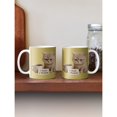 Grumpy For Tea Grumpy Beige Cat I Need a Moment Mug, 11oz Ceramic, Mustard Yellow Full ...