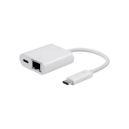 UPC: 0889028033302 | Monoprice Select Series USB-C to Gigabit Ethernet & USB-C (F) Dual Port Adapter 115246