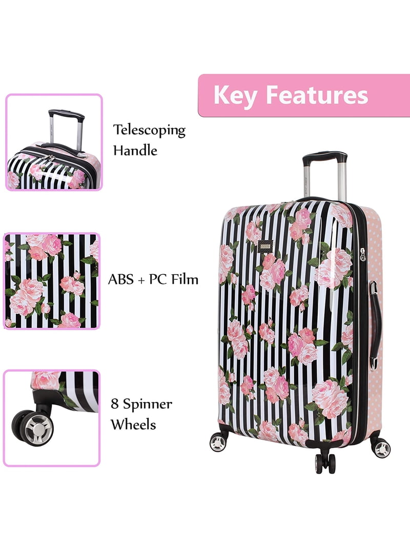 Betsey Johnson 30in Luggage - Lightweight, Expandable Hardside