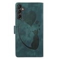 thumbnail image 4 of For Samsung Galaxy A14 5G 6.6" Cat Patterned Embossed Strong Magnetic Attachment/Closure, Card Slots/Pocket, PU Leather Flip Wallet Case ﻿,Green,For Galaxy A14 5G, 4 of 8