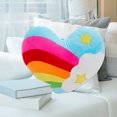 thumbnail image 5 of Versatility Creative Rainbow Love Cushion Sofa Pillow Cloud Heart Shape Couple Fluffy Cushion Plush Heart Pillow Plush Toy Soft Rainbow Star Shaped Throw Pillow Gifts,, 5 of 7