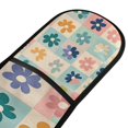 thumbnail image 4 of Yayeee Double Oven Mitt Kitchen Heat Resistant Baking 35" x7" Quilted Glove, Green Floral, 4 of 6