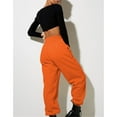 thumbnail image 6 of WTXUE Womens Jogger Pants, Sweatpants Women's Thin High Waisted Loose Comfortable High Waisted Jogging Pants with Pockets Casual, Scrub Pants Slacks, 2-Orange, 6 of 6