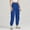 Blue, variant on Cargo Pants for Women 2025 Summer Joggers Casual Solid Elastic Waist Baggy Sweatpants Trousers with Pockets
