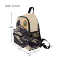 thumbnail image 3 of FORMRS School Backpack with Front Zippered Pocket 12" Student Travel Daypack, Beige Record, 3 of 6