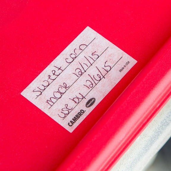 Cambro StoreSafe® Rectangular Dissolvable Food Safety Label - 2"L x 1 1/4"H