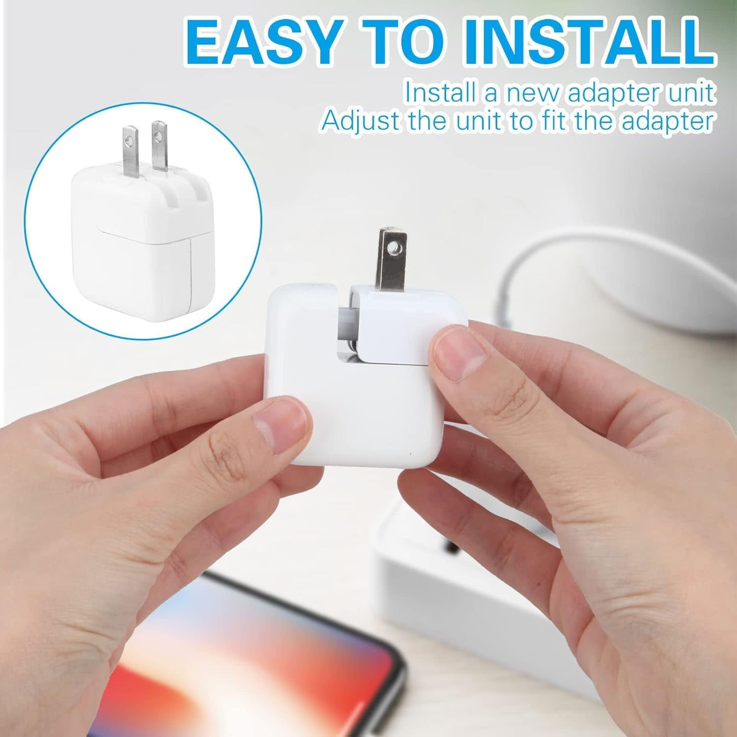 Mac Wall Adapter Plug Duckhead US Charger Cord Standard Duck Head for MacBook, iBook, iPhone, iPod Power Adapter Brick (2 PCs)