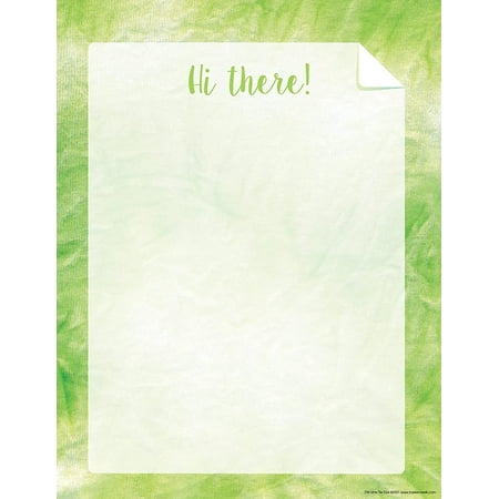 UPC: 0704068007062 | Barker Creek Designer Computer Paper  Lime Tie-Dye  8.5” x 11”  Decorative Printer Paper  Stationery  50 Sheets per Pkg  Home  School and Office Supplies (706)