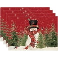 thumbnail image 2 of Artoid Mode - Manteles individuales navideños para mesa de comedor, 12.0 x 18.0 in, diseño de pájaros de invierno, Navidad, vacaciones, rústico, vintage, Acción de Gracias, lavable, juego de 4, 2 of 4