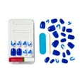 thumbnail image 3 of KISS Gel Fantasy Allure Press On Nails, 'Space', Blue, Short Almond, 28 Count, 3 of 9