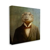 Stupell Industries Alligator in Business Suit Men's Fashion Reptile Designed by Martine Roch