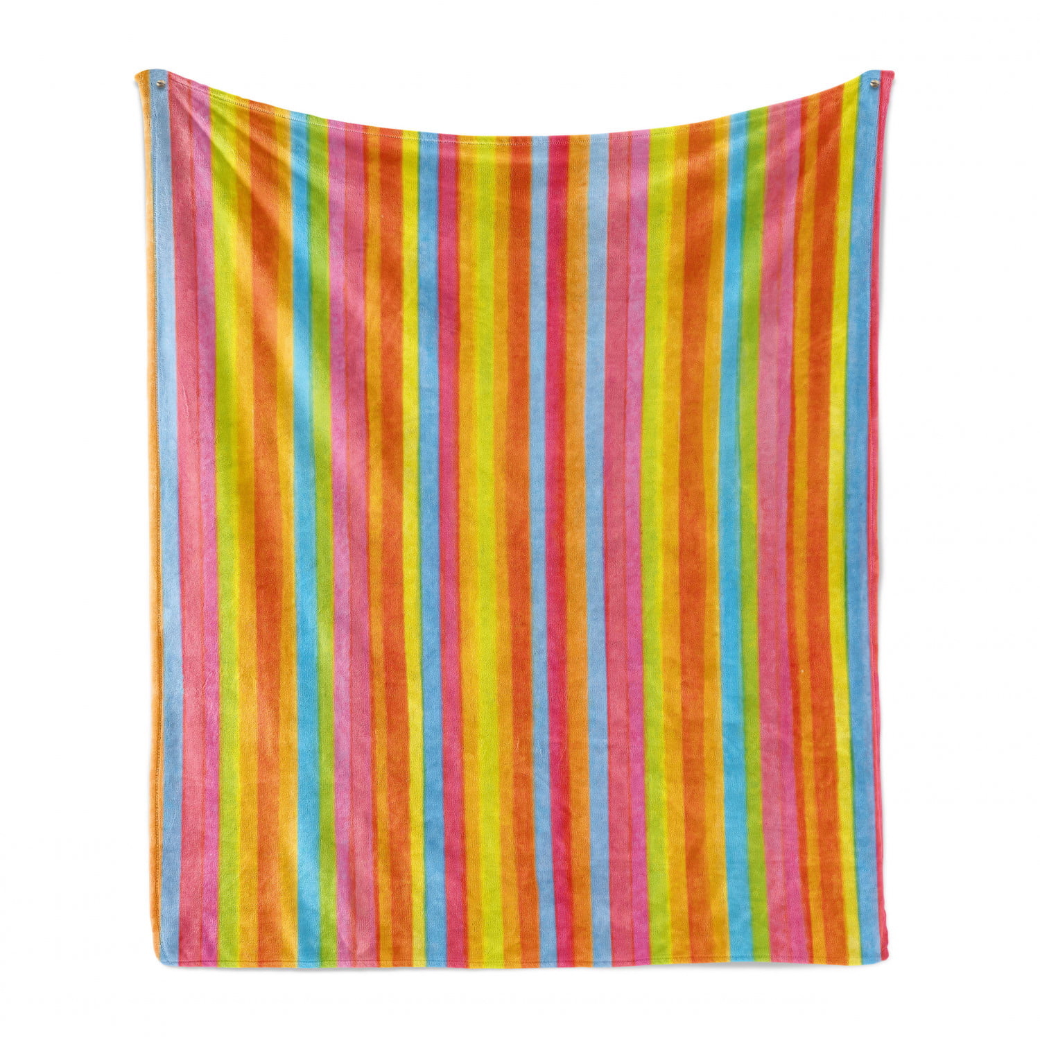 Striped Soft Flannel Fleece Throw Blanket, Vertical Stripes in Lively ...