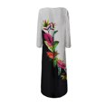 thumbnail image 5 of Robes Midi pour Femmes Aguichant Robe Longue Imprimée Numérique Col en V avec Poches Robe à Manches Longues Robe Maxi à Manches Longues pour Femmes en Liquidation, 5 of 5