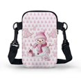 thumbnail image 2 of XYZCANDO Pink Snowman Mini Cross Body Cellphone Handbag for Women Lightweight Crossbody Purse Halloween Cell Phone Wallet Small Coin Bag Casual Case Pouch for Yoga Hiking Work, 2 of 7