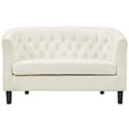 thumbnail image 4 of Modern Contemporary Urban Design Living Lounge Room Loveseat Sofa, White Ivory, Fabric, 4 of 4