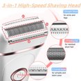 thumbnail image 6 of Electric Shaver for Women, Painless Womens Electric Razors 3 in 1 Cordless Lady Shaver, Wet & Dry Rechargeable Bikini Trimmer Body Hair Removal for Legs Arm Armpit - LED Display, 6 of 7