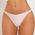 thumbnail image 2 of GEWSEY Sport Thong Panties Women Low Rise Sexy No Show Bonded Breathable Underwear (Pink, S), 2 of 9