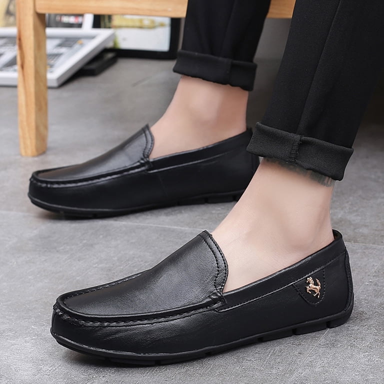 Go Tour Men\'s Casual Leather Fashion Slip on Loafers‎ Shoes Black 11 M Amazon.com | Go Tour Men main image 4