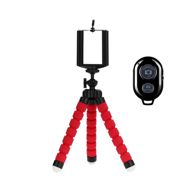 Trípode para teléfono esponja Flexible pulpo Mini trípode para IPhone Mini cámara trípode soporte para teléfono soporte con Clip