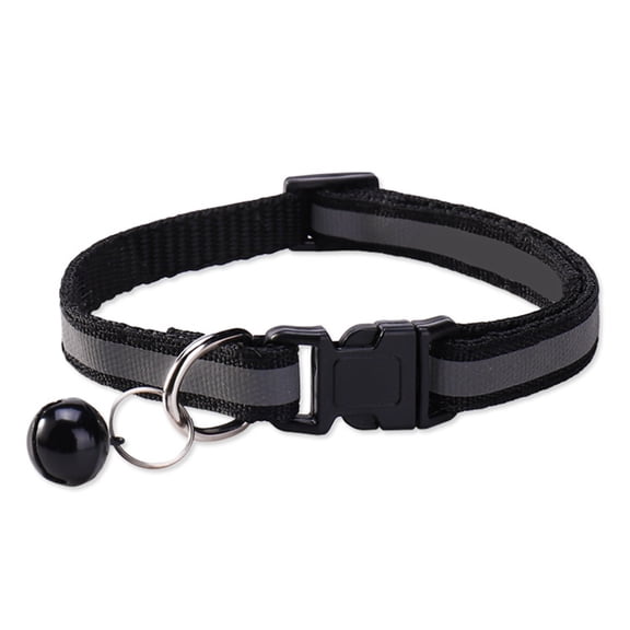 Ailezt Reflective Hook & Loop Pet Collar Adjustable No Buckle Dog/Cat Collar With Night Visibility Strap