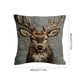 thumbnail image 3 of Funda de almohada con estampado 2D de animales | Funda de cojín de felpa corta y suave | Cojín cuadrado de 45 x 45 cm para sofá, cama y coche | Funda decorativa negra, 3 of 5