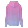 thumbnail image 4 of ShomPort Womens Oversized Sweatshirts Gradient Color Fleece Hoodies Long Sleeve Pullover with Pocket (Pink 67), 4 of 5
