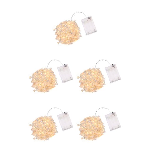 Moyic Guirnalda de luces de perlas artificiales, luz LED de hadas, lámpara blanca cálida, guirnalda, bodas, fiestas de cumpleaños, Type2 NO2