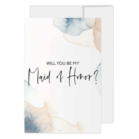 Koyal Wholesale Will You Be My Bridesmaid Proposal Cards with Envelopes, Set of 16 Watercolor 4 x 6-inch Proposal Cards