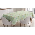 thumbnail image 1 of Ambesonne Stars Tablecloth Rectangular Table Cover, Colorful Stars on Pale Green, 60"x90", Multicolor, 1 of 3