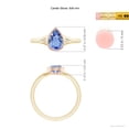 thumbnail image 5 of ANGARA Natural Pear-Shaped 1.1 ct Tanzanite Ring with Diamonds in 14K Yellow & Rose Gold for Women (Size-8x6mm) | December Birthstone, Anniversary, Jewelry Gift for Women | Natural Tanzanite Ring, 5 of 9
