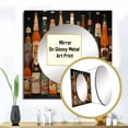thumbnail image 3 of Designart "Minimalist Beer Array" Beer Square Mirror For Wall Decor - Large Orange Square Mirror Printed Wall Decor - Traditional Square Living Room Mirror, 3 of 5
