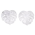 thumbnail image 1 of Tarnish Resistant 201 Stainless Steel Filigree Pendants Etched Metal Embellishments Tropical Leaf Charms Monstera Leaf Stainless Steel Color 32x32x0.3mm Hole: 1.2mm, 1 of 2