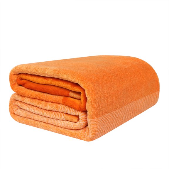 PiccoCasa Striped Plush Fuzzy Lightweight Flannel Fleece Blankets Twin/ Full/ King Size