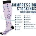 thumbnail image 4 of Coolnut Lavender Compression Socks, 1 Pack Women Men Long Stocking (20-30mmHg) Travel Knee High Stockings for Athletic Sports,Running,Cycling,Nursing, 4 of 6