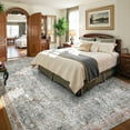 thumbnail image 7 of Lahome Large Area Rug for Living Room 9'x12', Vintage Washable Area Rug 9x12 Non Slip Retro Bedroom Carpet Stain Resistant Low Pile Aesthetic Print Floor Rug for Dining Guest Office, 7 of 7