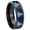 Black And Blue Step Edge, variant on Multiple Pester Master Masonic Beveled Brush Black 2 Tone Tungsten Ring 10MM