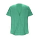 thumbnail image 5 of Talla grande Tops de tallas grandes,Blusa de lentejuelas para mujer, manga corta, cuello en V, poliéster, informal, holgada, para uso diario, sopatenor, 5 of 8