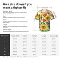 thumbnail image 5 of Kll Men'S Hawaiian Shirt Short Sleeve Button Down Beach Shirts-Sunflower Cornflower Poppy, 5 of 7