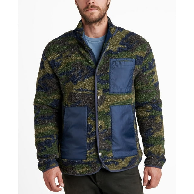 Junk Food Veste Sherpa Moroni pour Hommes, Vert/bleu, Très Grand
