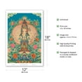 thumbnail image 2 of Thousand-armed Avalokiteshvara - Kuan Yin - Bodhisattva of Compassion - Vintage Tibetan Thangka Buddhist Painting - Master Art Print (Unframed) 12in x 18in, 2 of 4