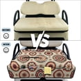 thumbnail image 6 of COEQINE Golf Cart Seat Cushion Cover, Portable Design Folds with Handle, Universal Fit 51.2x30.3", Quilted Comfort Padding with 4 Pockets, for 2/4 Person Seats, Bohemian Flower, 6 of 8
