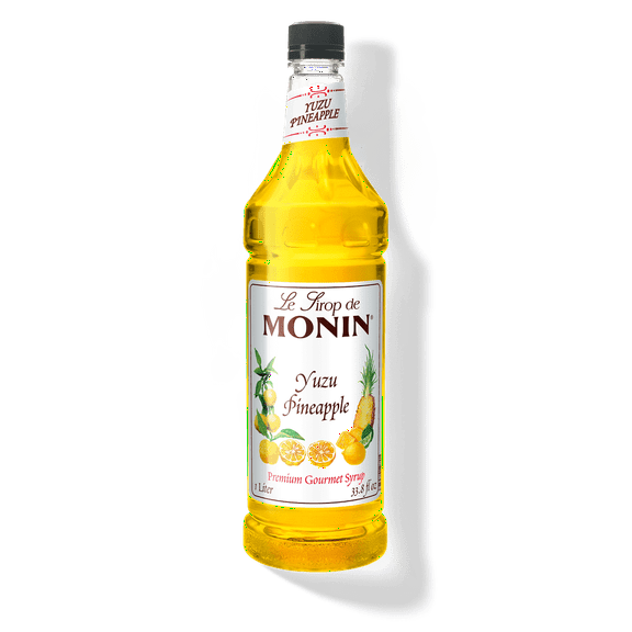 Monin Yuzu Pineapple Syrup 1 Liter Plastic Bottle M-FR378F