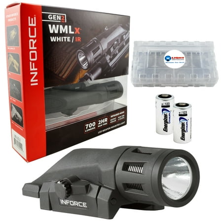 INFORCE WMLx White/IR Gen2 700 Lumens LED Weapon Light + 2 Extra Batteries + (Best Ir Weapon Light)