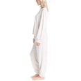 thumbnail image 2 of Ocean Pacific Women's Fuzzy Feelings Pajama Set, Long Sleeve and Jogger Sleep Pants, Beige, S, 2 of 6