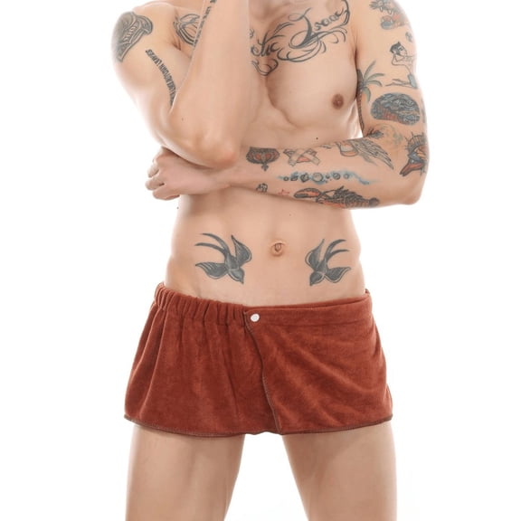 Wiywef Men Soft Wearable Bath Towel Short Towels Microfiber Swimming Beach Towel Blanket Bathroom Spa Shower Cover Up Wrap Towel